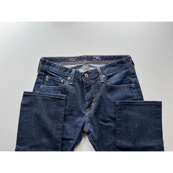 ADRIANO GOLDSCHMIED Matchstick Dark Indigo Stretch Slim Straight Jeans, Size 32 - Picture 8 of 11